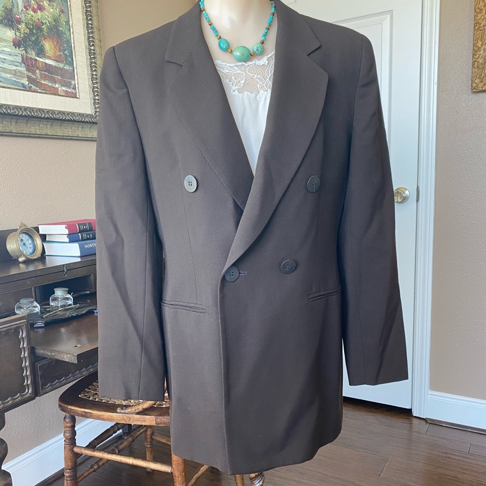 Rena Rowan Saville Chocolate Brown Suit Blazer 6